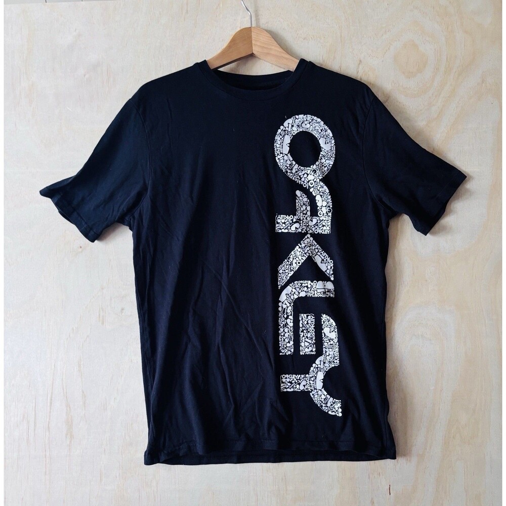 Oakley Tee T-Shirt Men's Size Large Blk logo Surf Skate Cyber